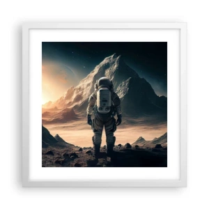 Plakát v bílém rámu - Nová výzva - 40x40 cm