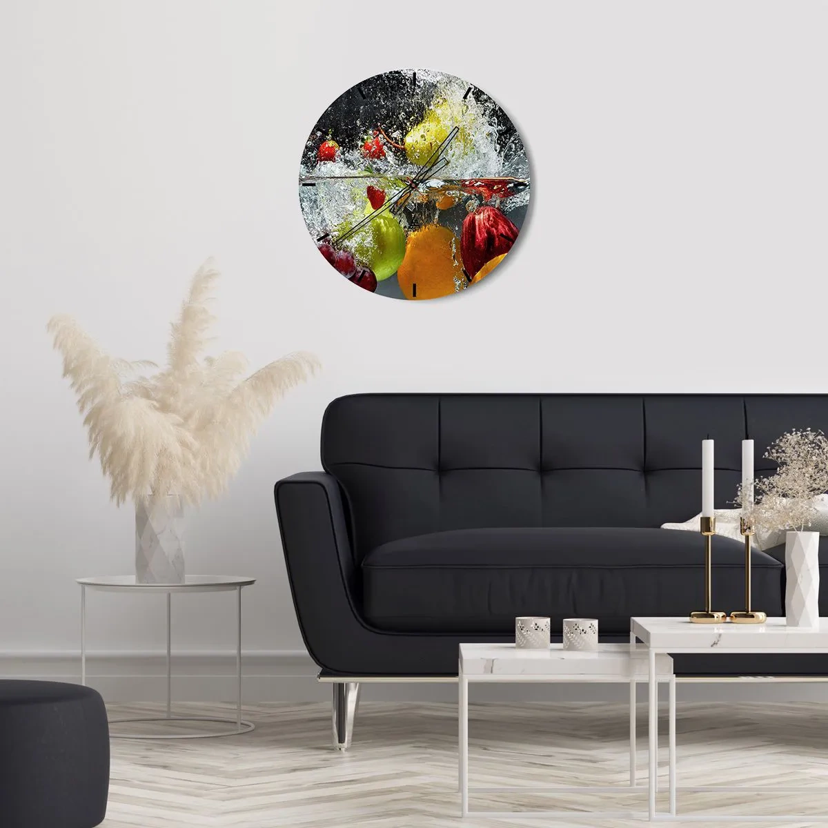 Nástěnné hodiny - Ovocné osvěžení - 30x30 cm