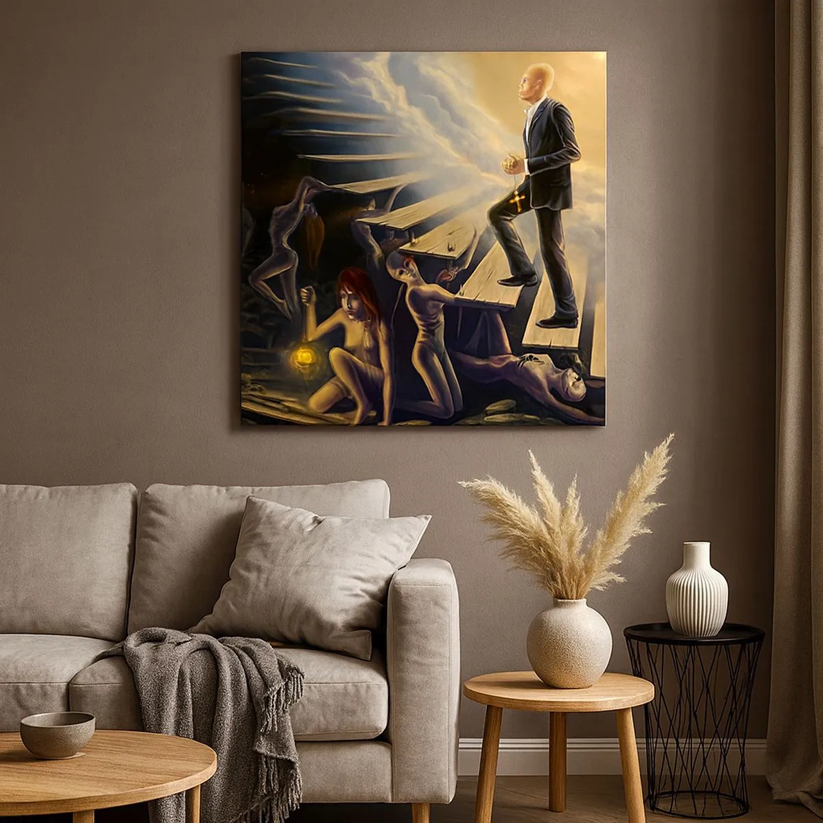 Obraz na plátně - Dantovo putování ke světlu - 30x30 cm