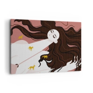 Obraz na plátně - Sen o zlatém koni - 100x70 cm