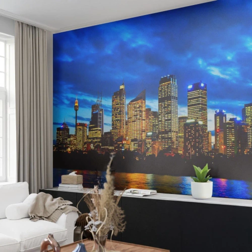 Fototapeta Standard Eco - Noc světel a barev - Město, Sydney, Architektura - 250x175 cm