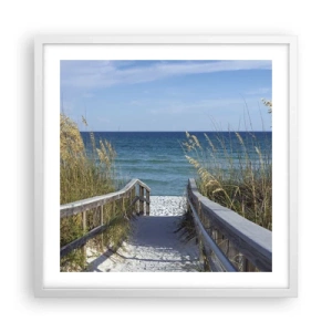 Plakát v bílém rámu - Na slunci, ve větru - 50x50 cm