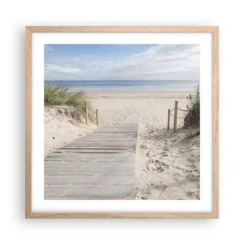 Plakát v rámu světlý dub - Až k horizontu - 50x50 cm