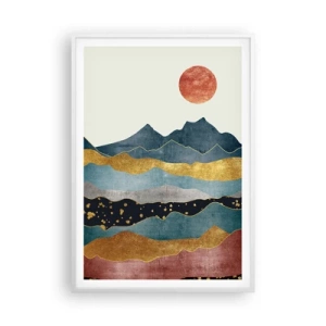 Plakát v bílém rámu - Průřez světem - 70x100 cm