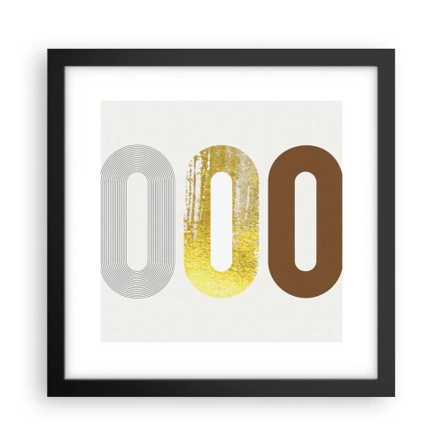 Plakát v černém rámu - Ooo! - 30x30 cm