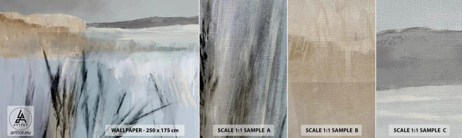 Vzor Fototapety Premium Canvas - Zimní pole - Jasný, Minimalismus, Kus - 100x30 cm