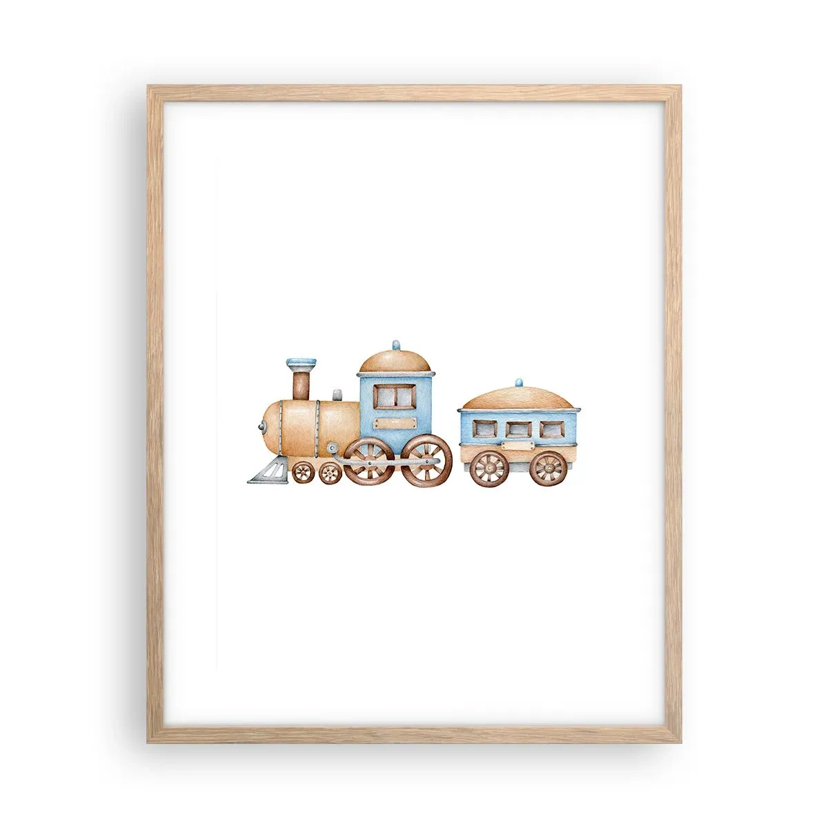 Plakát v rámu světlý dub - Na dráze stojí… - 40x50 cm