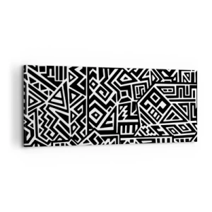 Obraz na plátně - Předkolumbovská kompozice - 100x40 cm