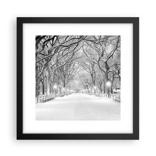 Plakát v černém rámu - Čtyři roční období – zima - 30x30 cm