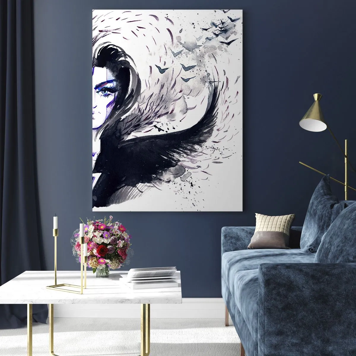 Obraz na skle - Démonická a krásná - 80x120 cm