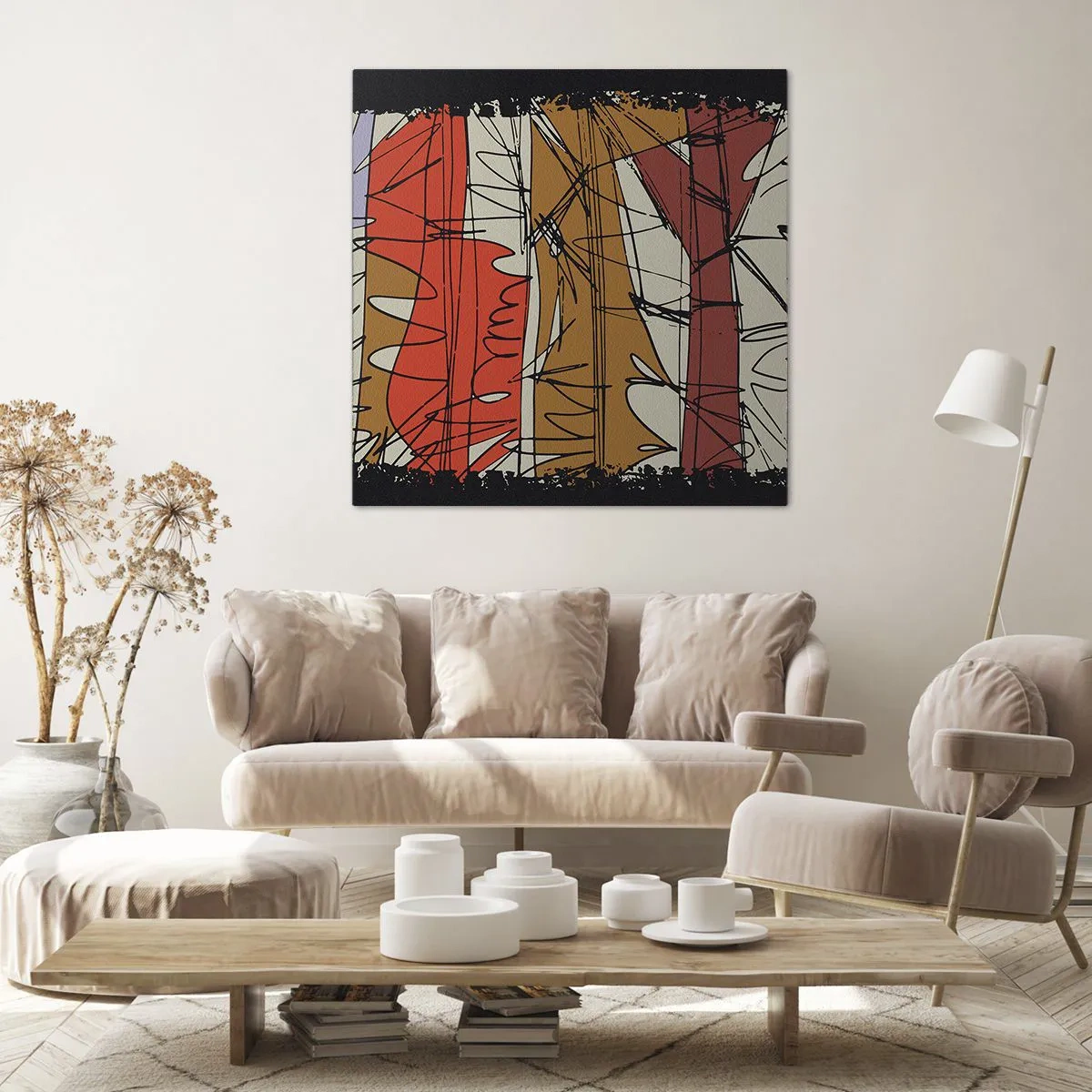 Obraz na plátně - Spontánní kompozice - 60x60 cm