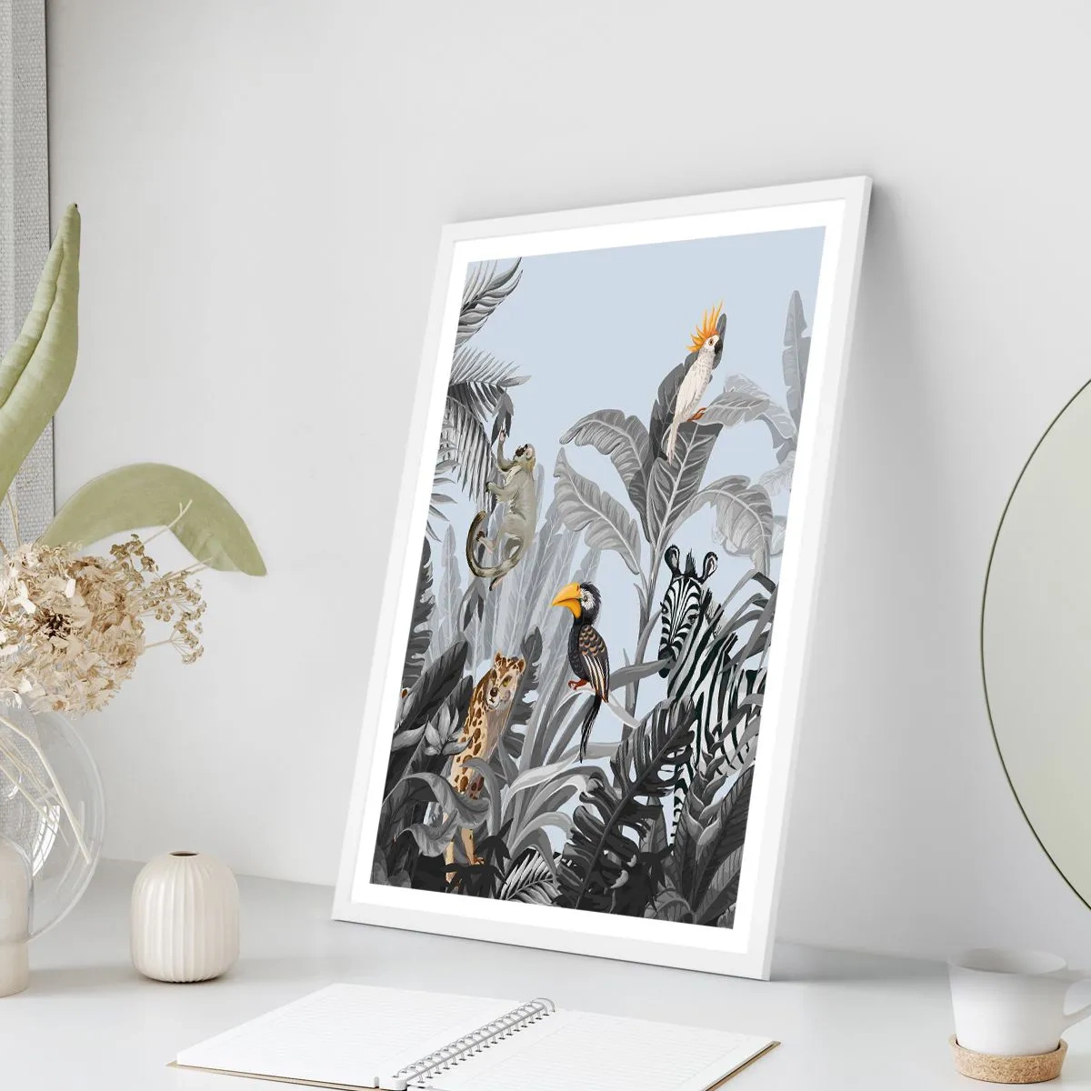 Plakát v bílém rámu - Africká pohádka - 61x91 cm