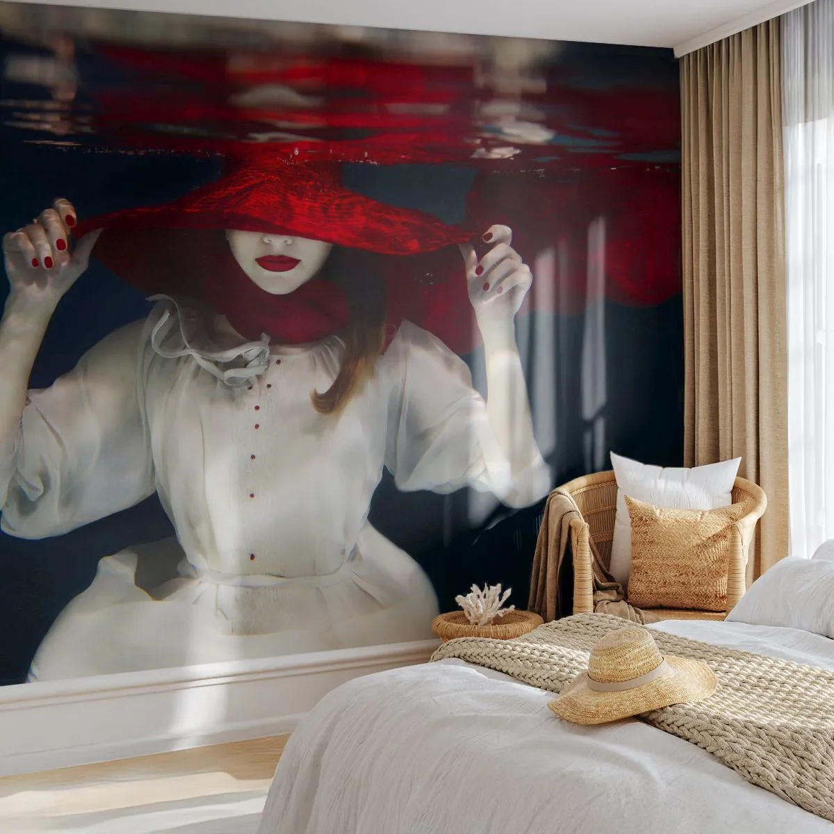 Fototapeta Samolepicí Deluxe Sticker - Divoženka - Abstrakce, žena V Klobouku, Kus - 250x175 cm