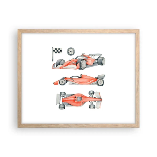 Plakát v rámu světlý dub - Dohnat sen - 50x40 cm