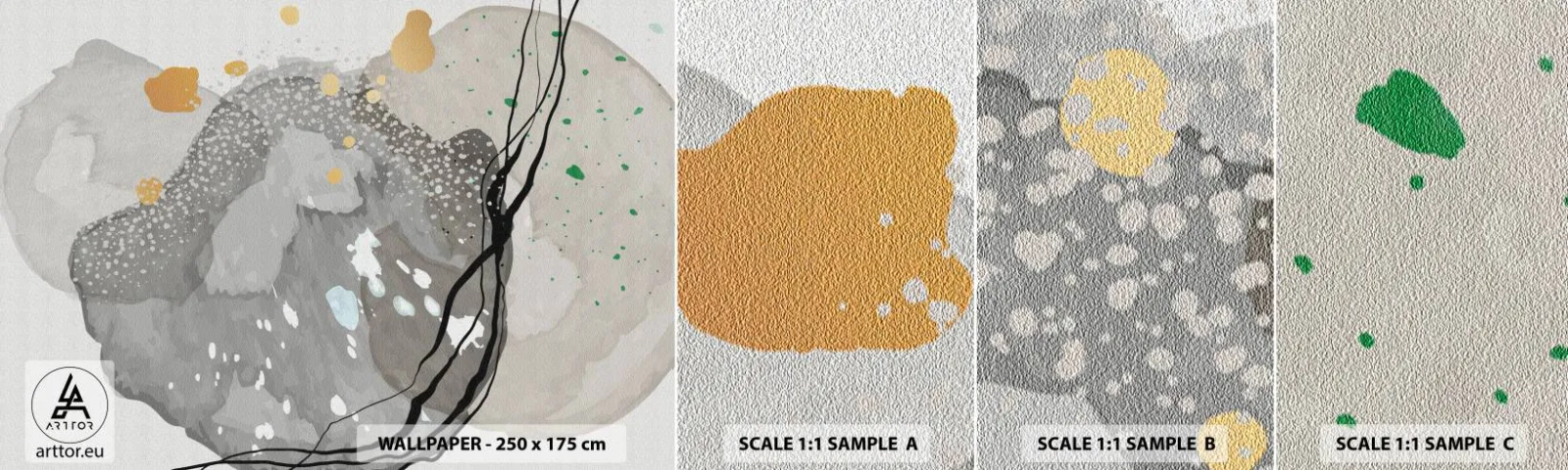 Vzor Fototapety Samolepicí Deluxe Sticker - Organická kompozice - Abstrakce, Bloty, Malovat - 100x30 cm