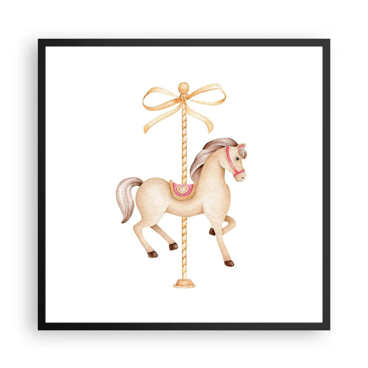 Plakát v černém rámu - Elegantním klusem - 60x60 cm