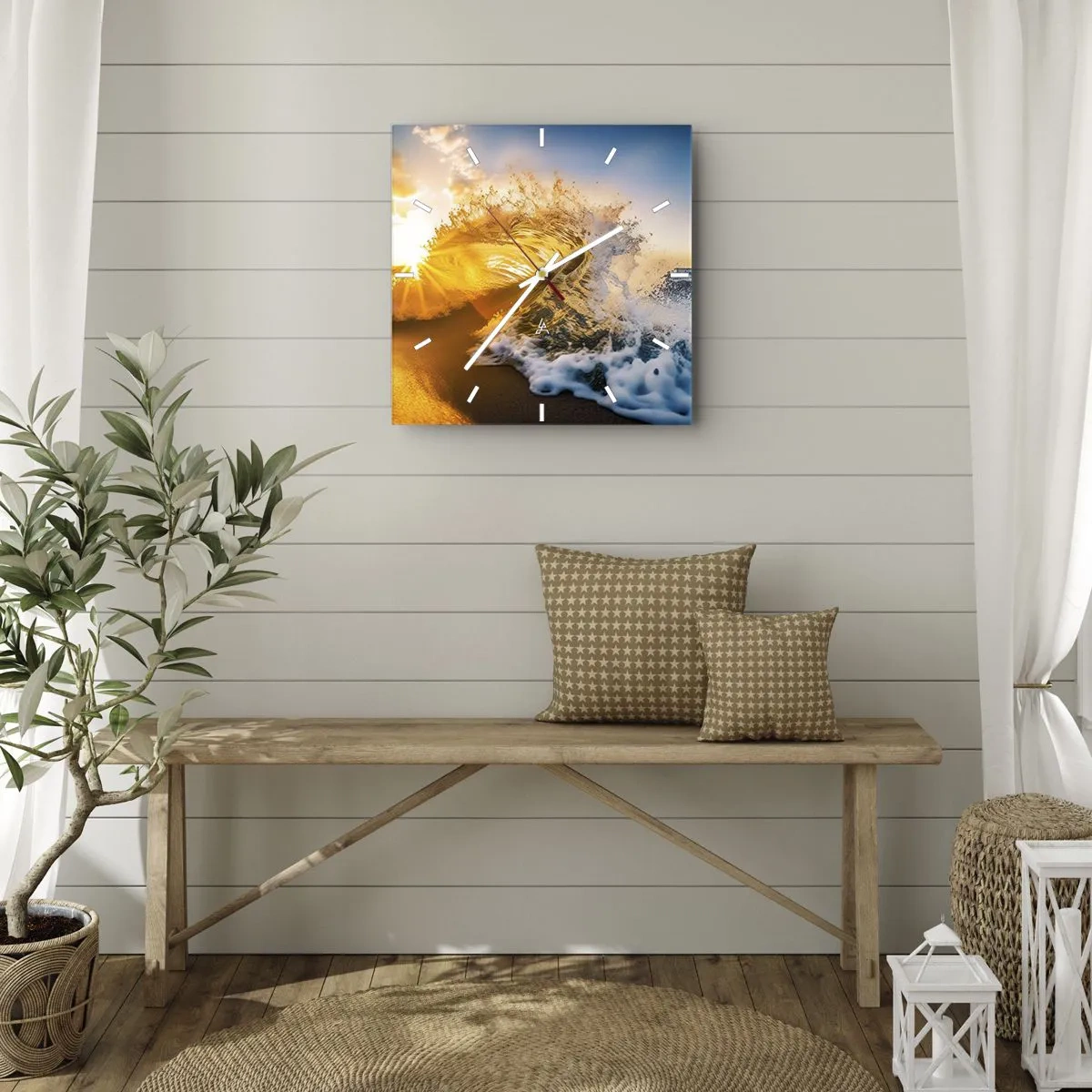 Nástěnné hodiny - Hra v písku - 30x30 cm