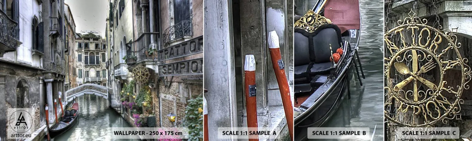 Fototapeta Vzorek Standard Eco - Od staletí v tichém zamyšlení - Benátky, Město, Architektura - 100x30 cm