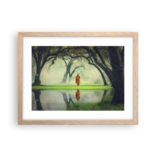 Plakát v rámu světlý dub - Na cestě k osvícení - 40x30 cm