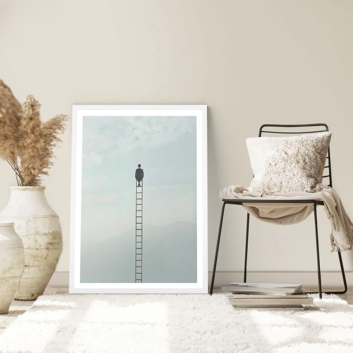 Plakát v bílém rámu - Povznést se nad to - 70x100 cm