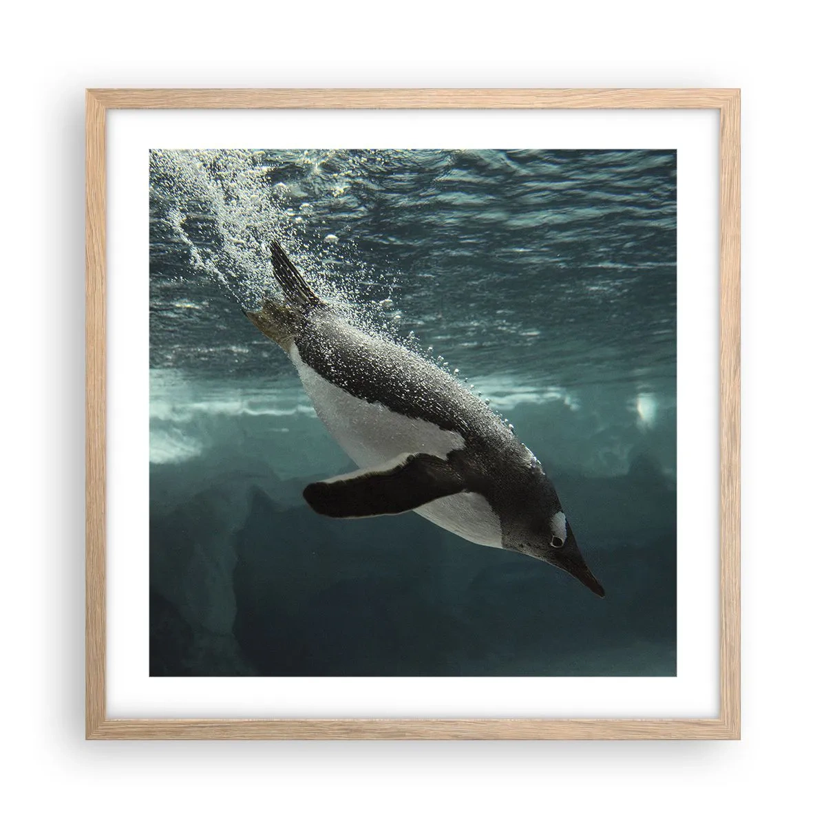 Plakát v rámu světlý dub - Vítejte v mém světě - 50x50 cm