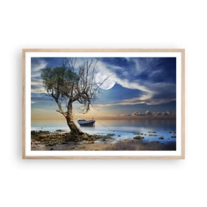 Plakát v rámu světlý dub - Je to konec nebo začátek? - 91x61 cm