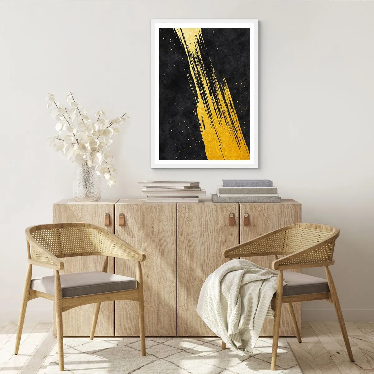 Plakát v bílém rámu - Skok do hyperprostoru - 40x50 cm