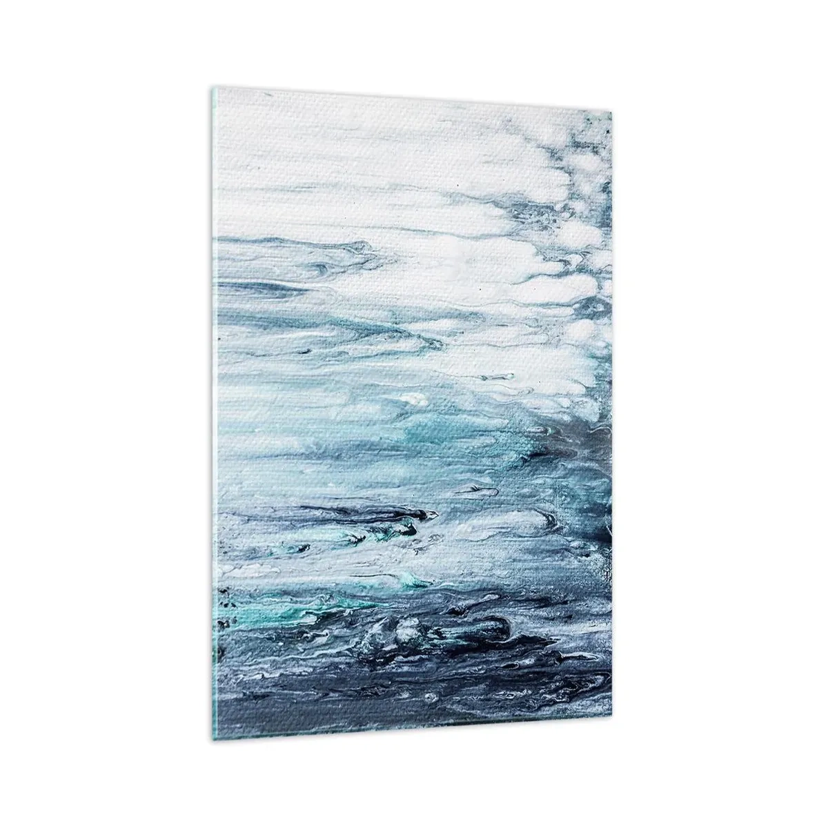 Obraz na skle - Modré rampouchy - 80x120 cm