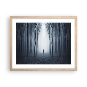 Plakát v rámu světlý dub - A všechno jednoduché a jasné - 50x40 cm