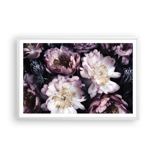 Plakát v bílém rámu - Kytice ve starém stylu - 91x61 cm