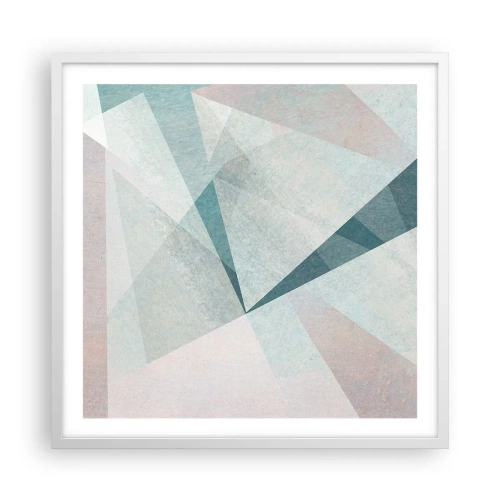 Plakát v bílém rámu - V klidu, ale dynamicky - 60x60 cm