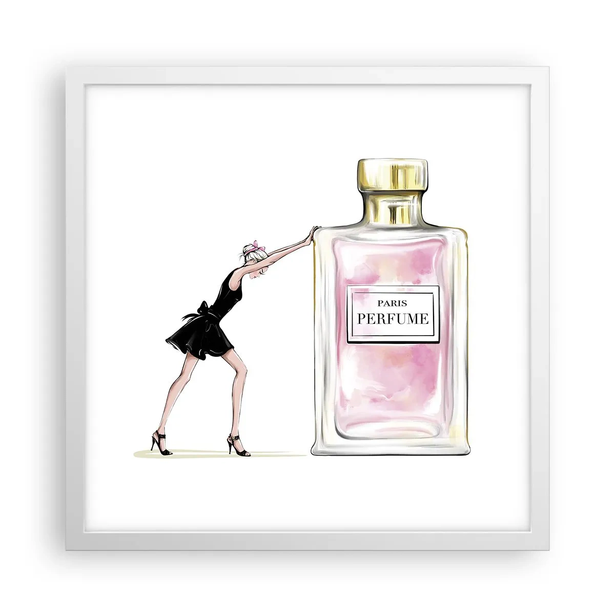 Plakát v bílém rámu - Podstata ženskosti - 40x40 cm