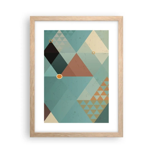 Plakát v rámu světlý dub - Jednota mnohosti, mnohost jednoty - 30x40 cm