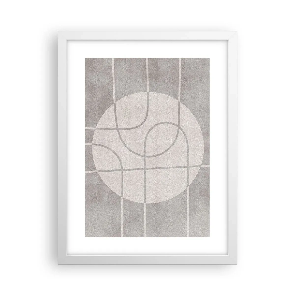 Plakát v bílém rámu - Kruhově a přímo - 30x40 cm