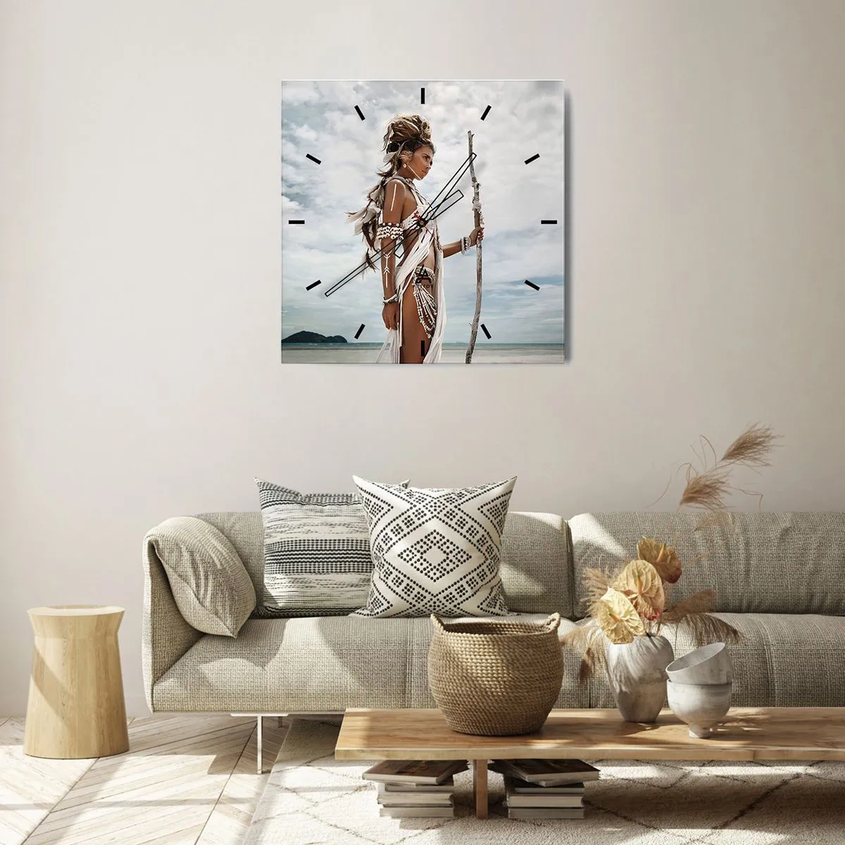 Nástěnné hodiny - Královna tropů - 40x40 cm