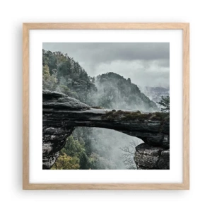 Plakát v rámu světlý dub - Dobrodružství právě začíná - 40x40 cm