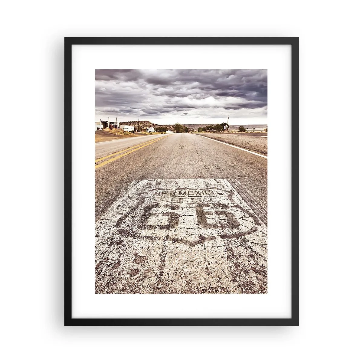 Plakát v černém rámu - Mother Road - americká legenda - 40x50 cm