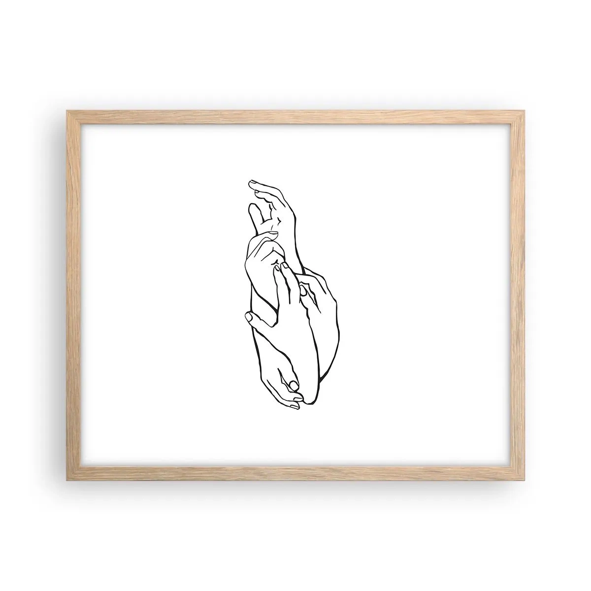 Plakát v rámu světlý dub - Dobrý dotek - 50x40 cm