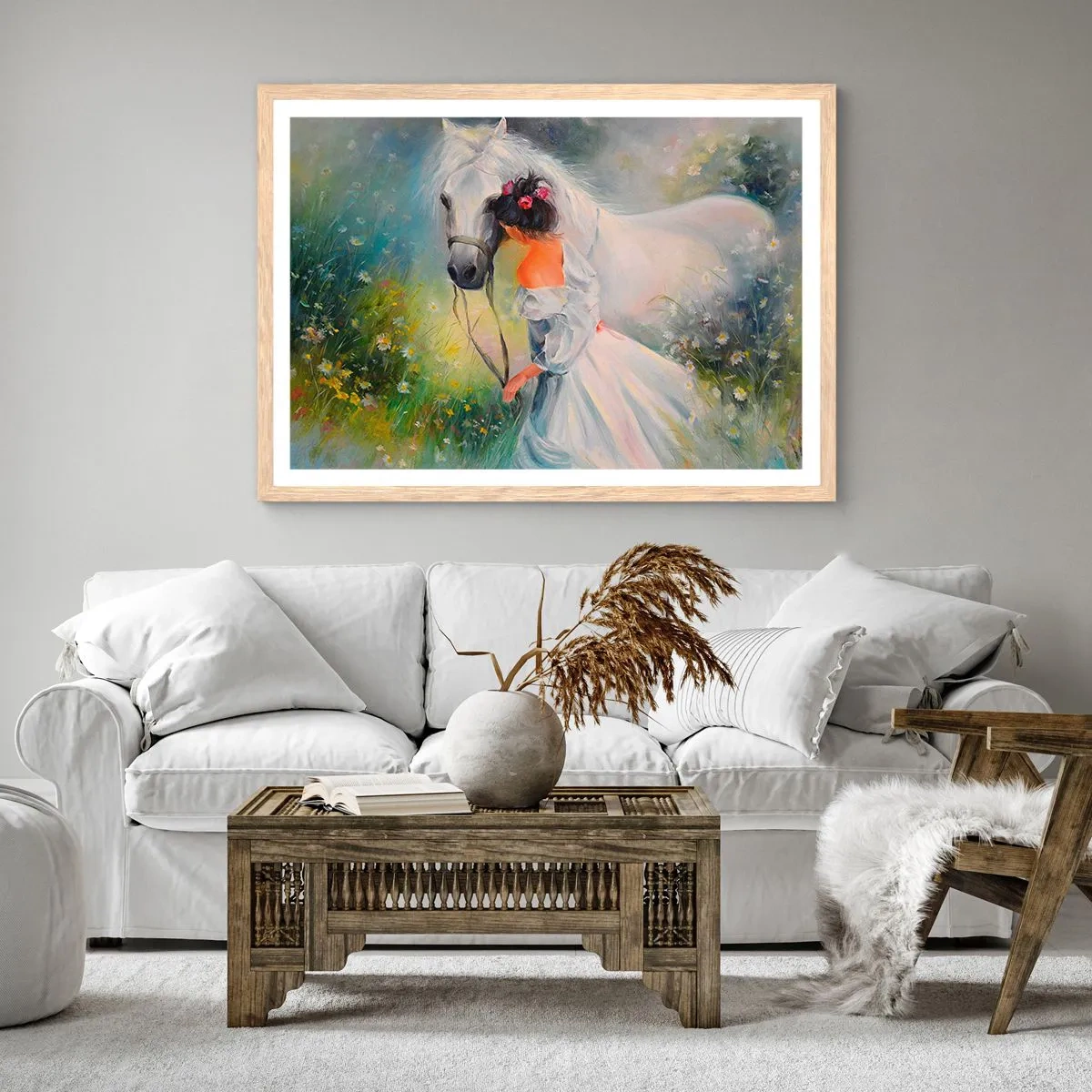 Plakát v rámu světlý dub - Jako z krásného snu - 50x40 cm