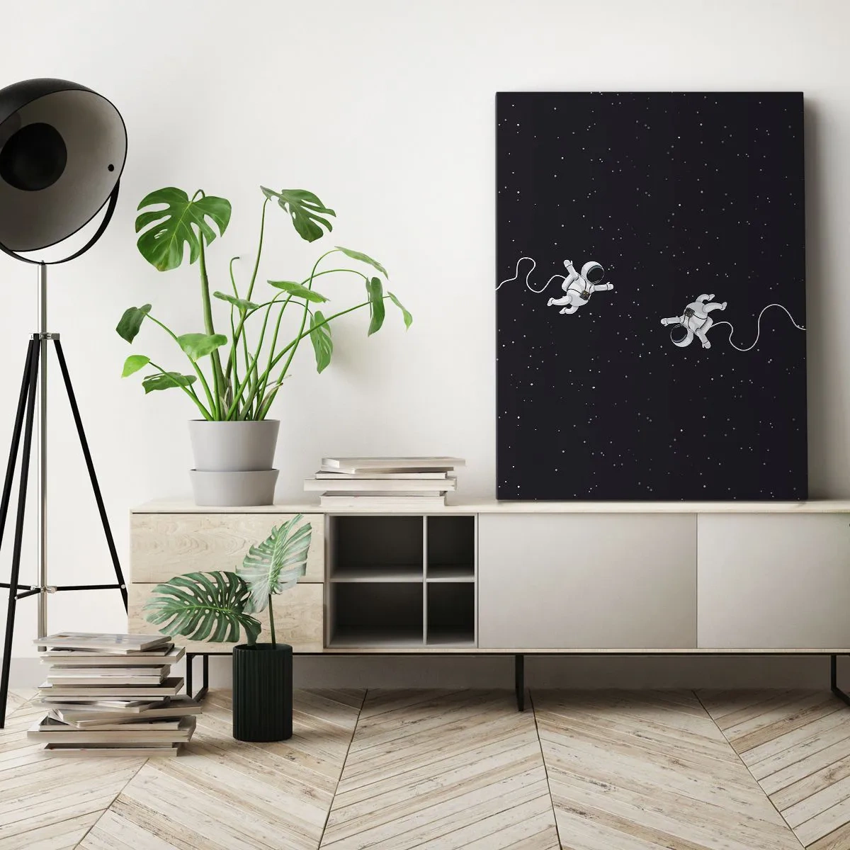 Obraz na plátně - Kosmický tanec - 45x80 cm