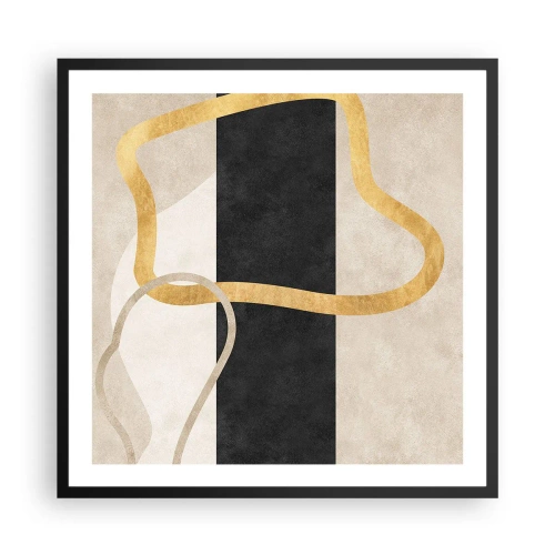 Plakát v černém rámu - Tvary ve smyčce - 60x60 cm