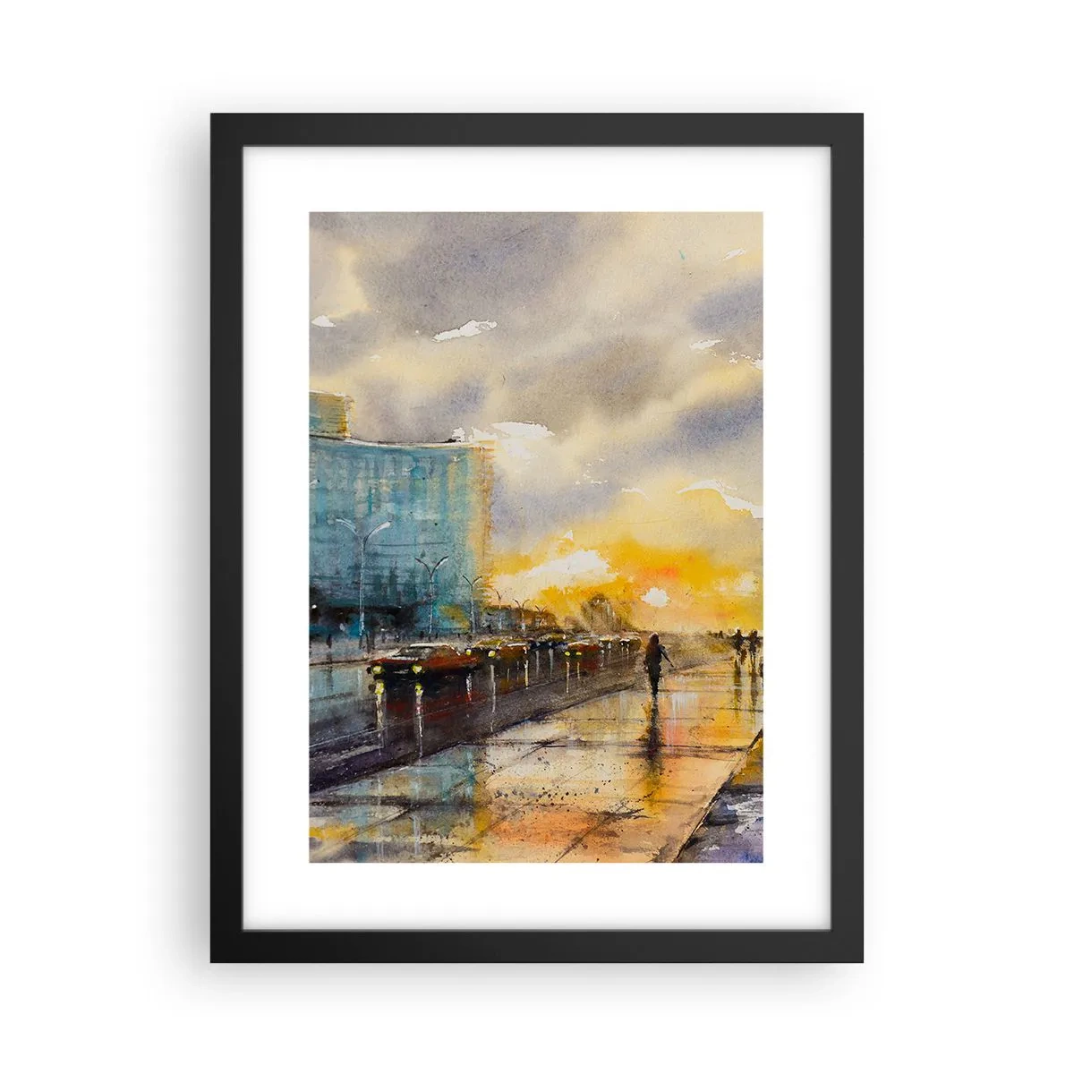 Plakát v černém rámu - Život na pobřeží - 30x40 cm