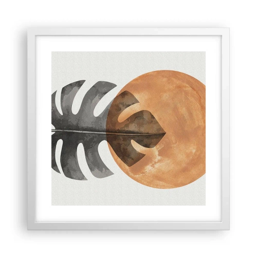 Plakát v bílém rámu - Vždy slunce - 40x40 cm