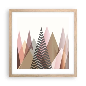 Plakát v rámu světlý dub - Pyramidální pohled - 40x40 cm