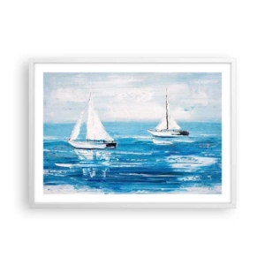 Plakát v bílém rámu - S přítelem po boku - 70x50 cm