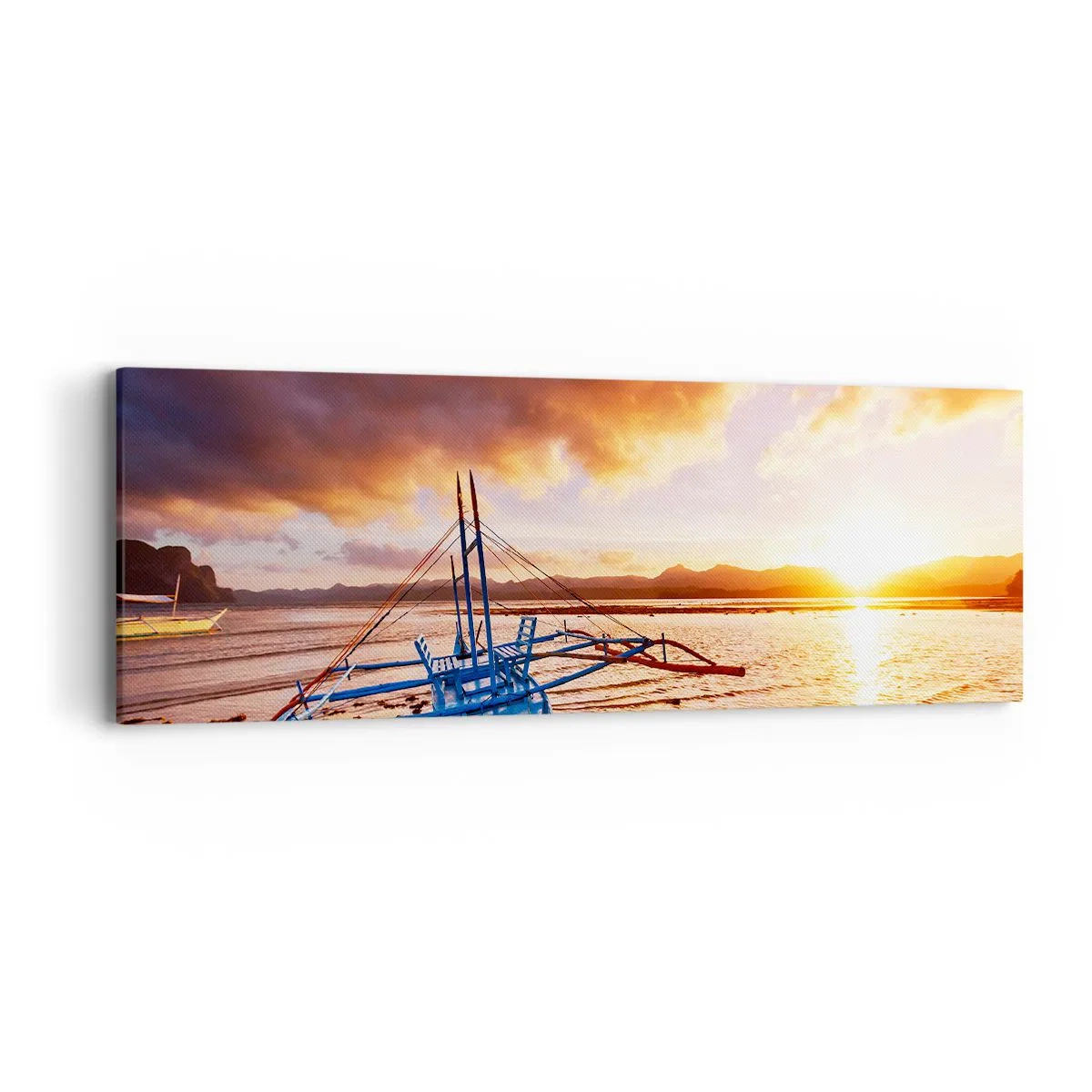 Obraz na plátně - Po celém dni se natáhnout na písku - 90x30 cm