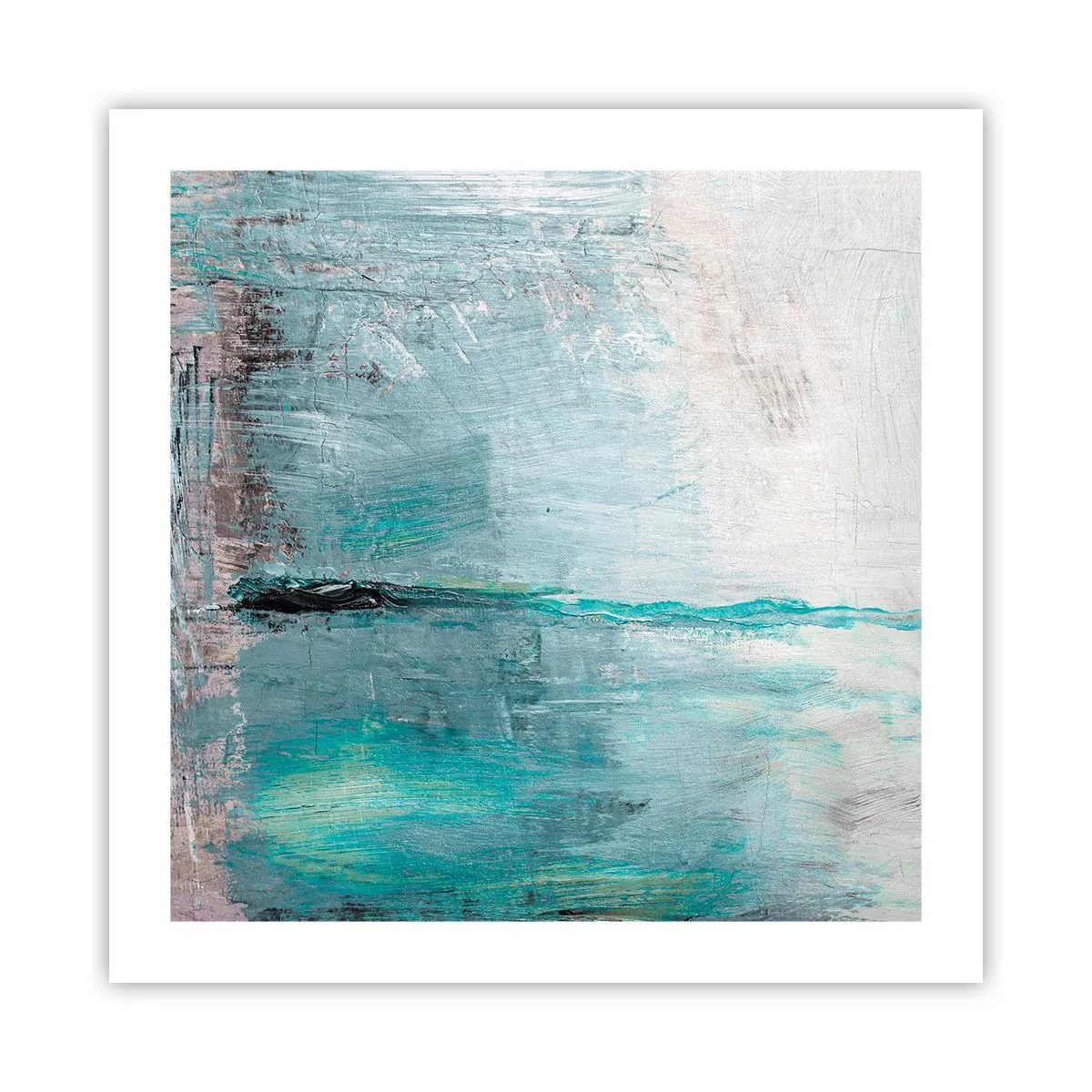 Plakát - Horizontálně v modři - 50x50 cm