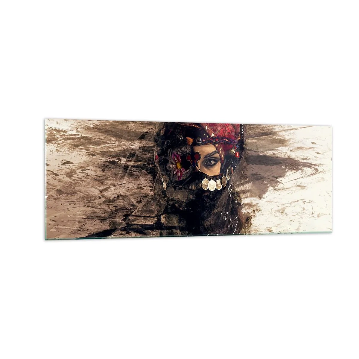 Obraz na skle - Přinejmenším znepokojující - 140x50 cm