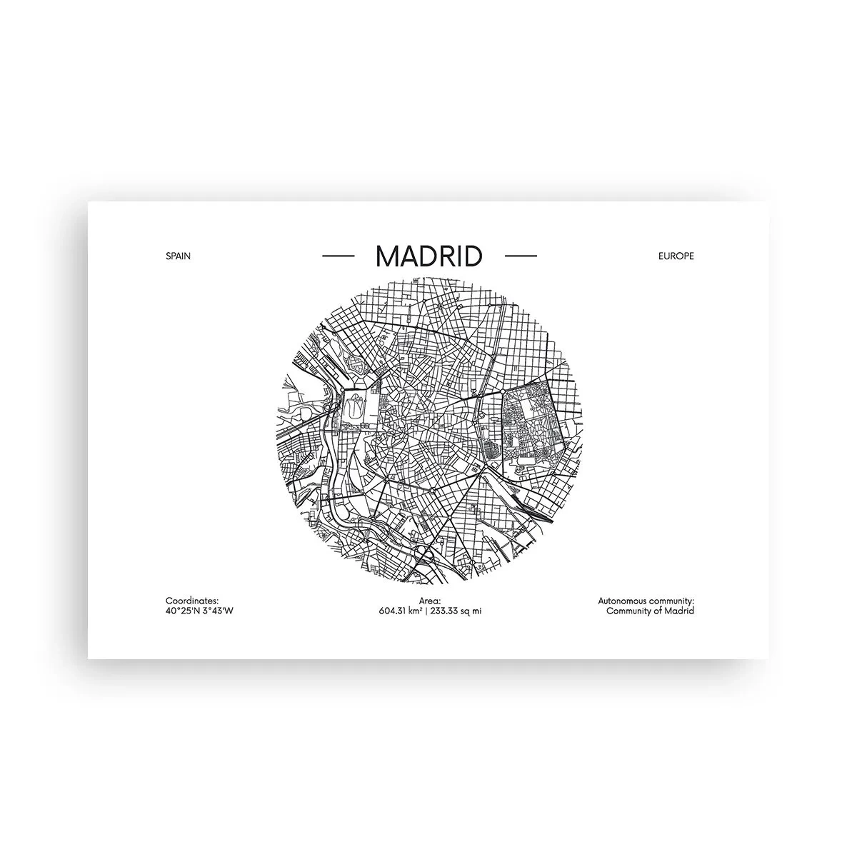 Plakát - Anatomie Madridu - 91x61 cm