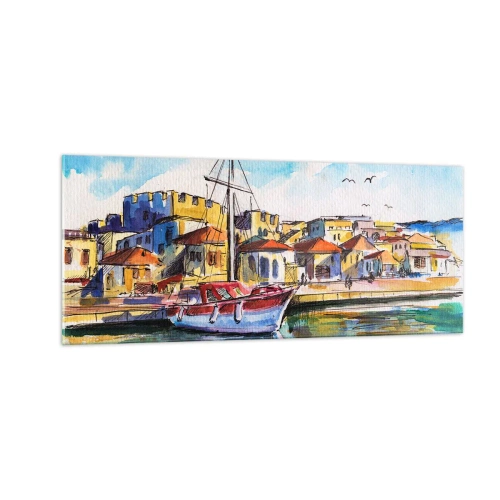 Obraz na skle - Duhové odpoledne - 100x40 cm